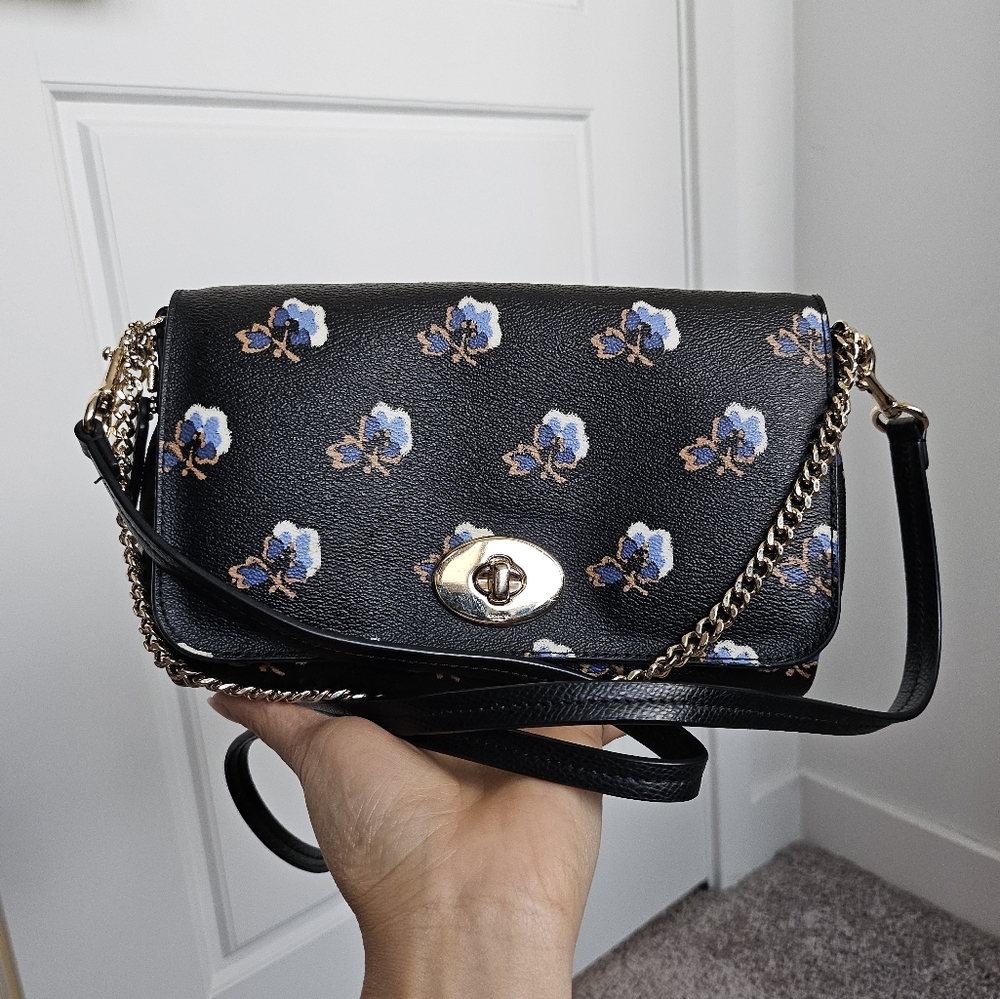 Coach Floral 4-ways Shoulder Crossbody Handle Clutch Bag